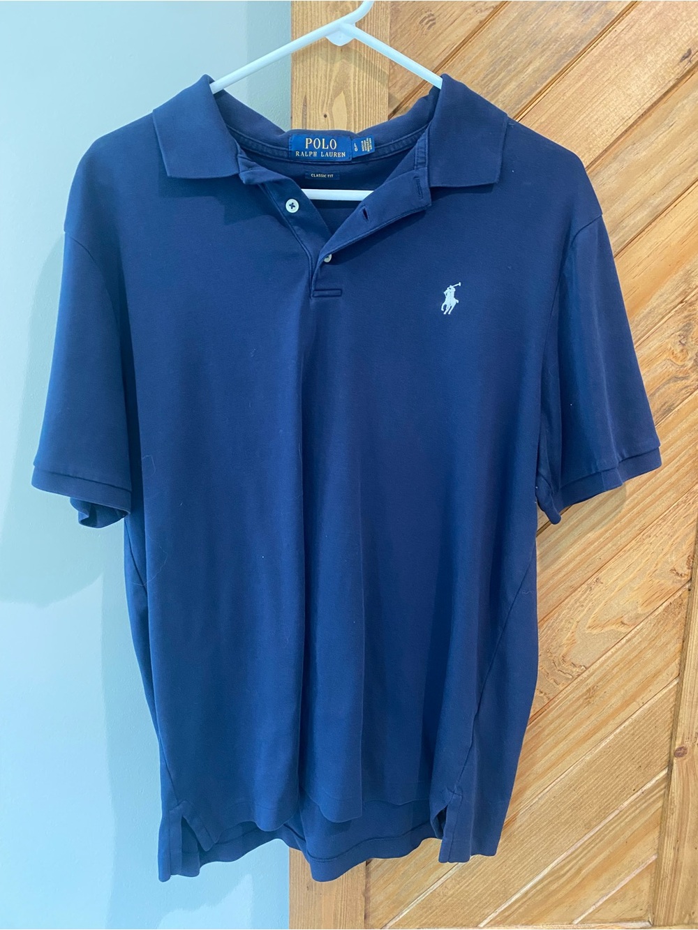 Polo by Ralph Lauren Navy Short-Sleeve Polo with White Pony